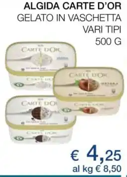 Coop Algida carte d'or gelato in vaschetta vari tipi offerta