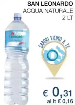 Coop San leonardo acqua naturale offerta