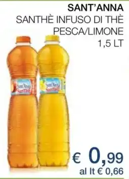 Coop Sant'anna santhè infuso di thè pesca/limone offerta