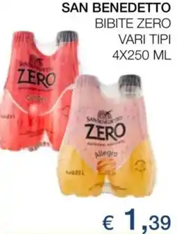 Coop San benedetto bibite zero vari tipi offerta