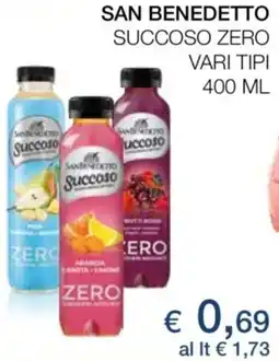 Coop San benedetto succoso zero vari tipi offerta