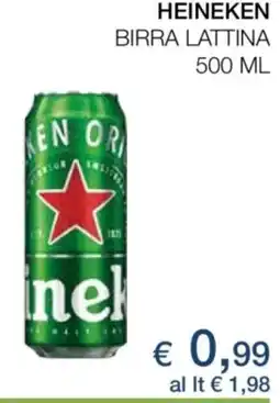 Coop Heineken birra lattina offerta