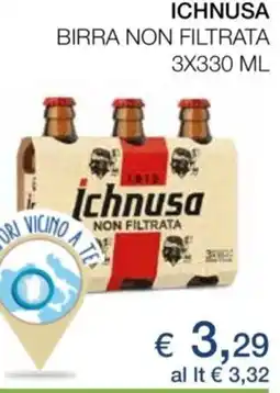 Coop Ichnusa birra non filtrata offerta
