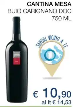 Coop Cantina mesa buio carignano DOC offerta