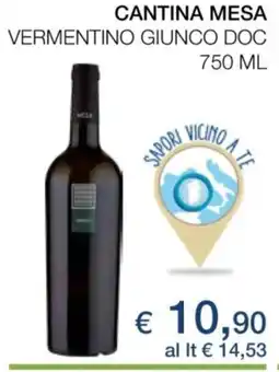 Coop Cantina mesa vermentino giunco DOC offerta