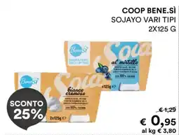 Coop Coop bene.sì sojayo vari tipi offerta