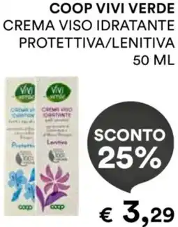 Coop Coop vivi verde crema viso idratante protettiva/lenitiva offerta