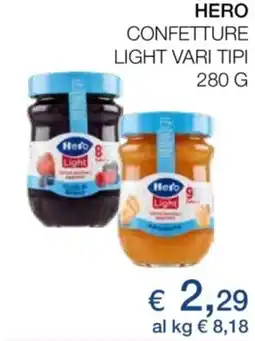 Coop Hero confetture light vari tipi offerta