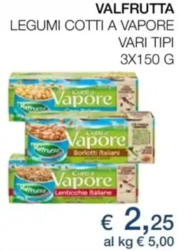 Coop Valfrutta legumi cotti a vapore vari tipi offerta