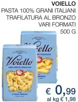 Coop Voiello pasta 100% grani italiani trafilatura al bronzo vari formati offerta