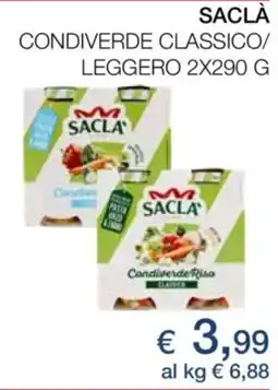 Coop Saclà condiverde classico/ leggero offerta