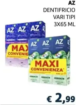 Coop Az dentifricio vari tipi offerta