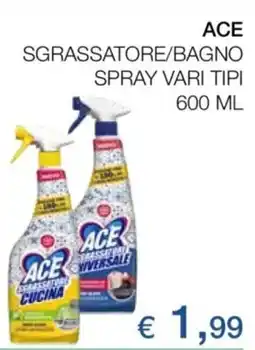 Coop Ace sgrassatore/bagno spray vari tipi offerta