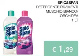 Coop Spic&span detergente pavimenti muschio bianco/ orchidea offerta