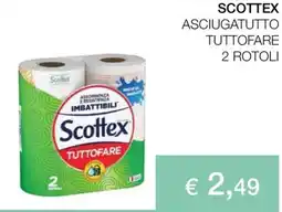 Coop Scottex asciugatutto tuttofare 2 rotoli offerta