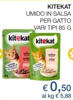 Coop Kitekat umido in salsa per gatto vari tipi offerta