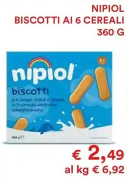 Coop Nipiol biscotti ai 6 cereali offerta
