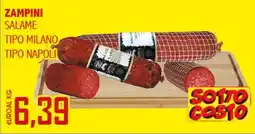 Big Food Zampini salame tipo milano tipo napoli offerta
