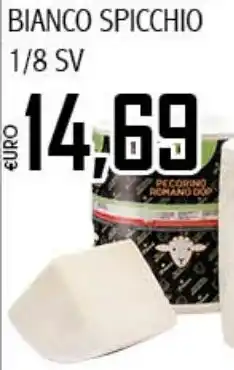 Big Food Pecorino romano dop bianco spicchio offerta