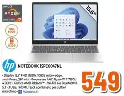 Expert hp NOTEBOOK 15FC0047NL offerta