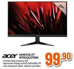 Expert acer MONITOR 27" NITROQG271EBII offerta