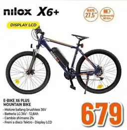 Expert nilox X6+ E-BIKE X6 plus mountain bike offerta