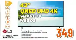 Expert LG TV QNED 43" UHD 4K 43QNED80T6A offerta