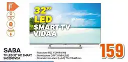 Expert SABA TV LED 32" HD SMART SA32589VDA offerta