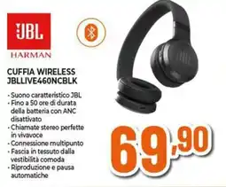 Expert JBL HARMAN CUFFIA WIRELESS JBLLIVE460NCBLK offerta