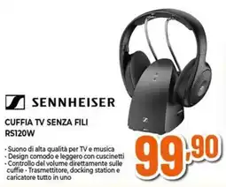 Expert SENNHEISER CUFFIA TV SENZA FILI RS120W offerta