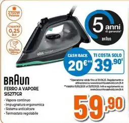 Expert Braun ferro a vapore S15277GR offerta