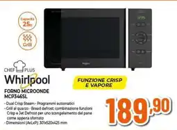 Expert Whirlpool forno microonde MCP346SL offerta