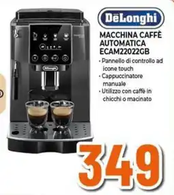 Expert Delonghi macchina caffè automatica ECAM22022GB offerta