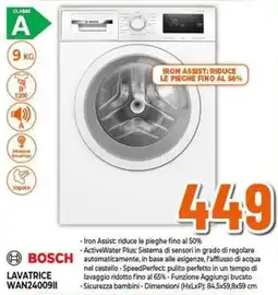 Expert BOSCH lavatrice WAN2400911 offerta