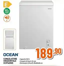 Expert OCEAN congelatore orizzontale OCP143WE offerta