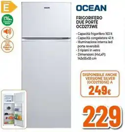 Expert OCEAN frigorifero due porte OCD273WE offerta