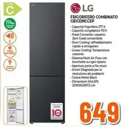 Expert LG Frigorifero combinato GBV22NCCEP offerta