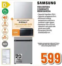 Expert Samsung frigorifero combinato RB38C600DSA offerta