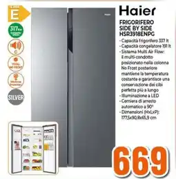 Expert Haier frigorifero side by side HSR3918ENPG offerta