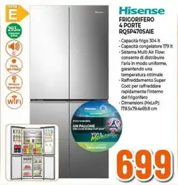 Expert Hisense frigorifero 4 porte RQ5P470SAIE offerta