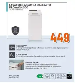 Expert CANDY LAVATRICE A CARICA DALL'ALTO PROWASH 500 TCA474TM5-S offerta