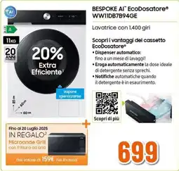 Expert SAMSUNG Lavatrice offerta
