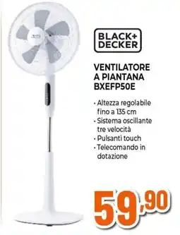 Expert BLACK+ DECKER Ventilatore a piantana BXEFP50E offerta
