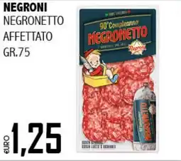 Big Food Negroni negronetto affettato offerta