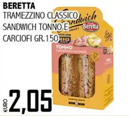 Big Food Beretta tramezzino classico sandwich tonno e carciofi offerta