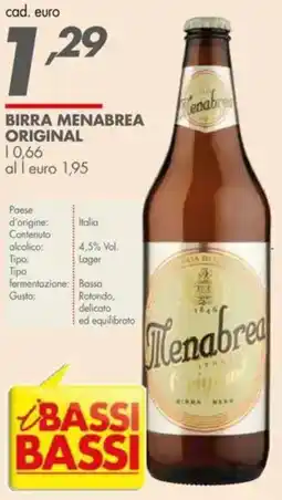 Italmark Birra MENABREA ORIGINAL offerta