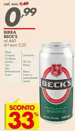 Italmark BIRRA BECK'S offerta