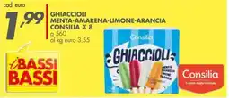Italmark Ghiaccioli menta-amarena-limone-arancia CONSILIA offerta