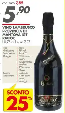 Italmark Vino lambrusco provincia di mantova igt PJAFÖC offerta