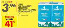 Italmark Latte parzialmente scremato uht 100% italiano GRANAROLO offerta